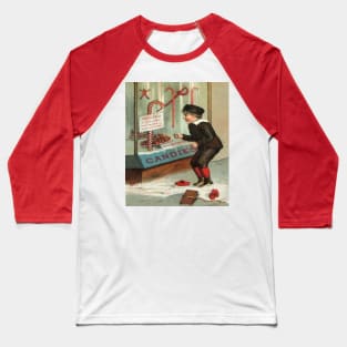 Wanted - A Boy To Lick Christmas Candy Cane Baseball T-Shirt